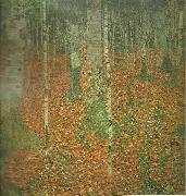 bondgard med bjorkar Gustav Klimt